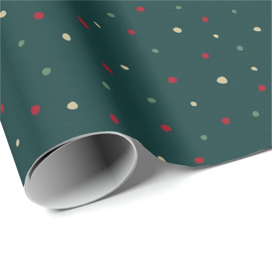 Polka Dots Holiday Geschenkpapier (Rolleneckpunkt)