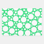 Polka Dots in 3 Farben Umhüllungspapierblätter Geschenkpapier Set (Vorderseite 2)
