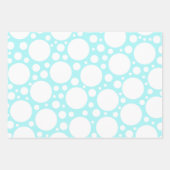 Polka Dots in 3 Farben Umhüllungspapierblätter Geschenkpapier Set (Vorderseite)