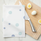 Polka Dots in blau und grün Küchentuch (Viertel Falte)