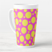 Polka Dots in heiß rosa und gelb Milchtasse (Linke Ecke)
