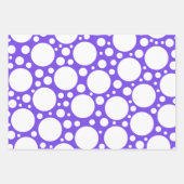 Polka Dots in Lila & weiß Geschenkpapier Set (Vorderseite)