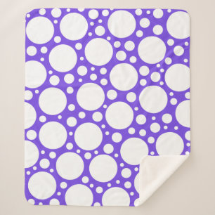 Polka Dots in Lila & weiß Sherpadecke
