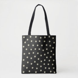 Polka Dots in LtGrey-veredelten Metallic Design Lo Tasche