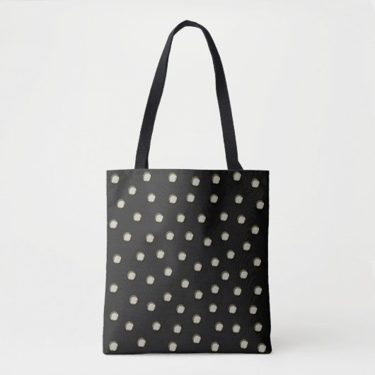 Polka Dots in LtGrey-veredelten Metallic Design Lo Tasche (Vorderseite)