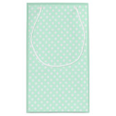 polka dots in pastel mint green kleine geschenktüte (Rückseite)
