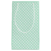 polka dots in pastel mint green kleine geschenktüte (Vorderseite)