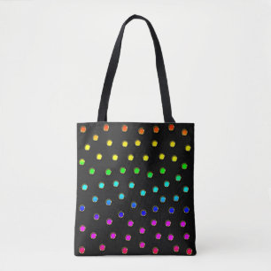 Polka Dots in Rainbow-besessenen Metallic Design Tasche