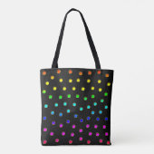 Polka Dots in Rainbow-besessenen Metallic Design Tasche (Rückseite)