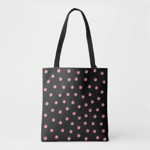 Polka Dots in rosa besticktem Metallic Design Look Tasche