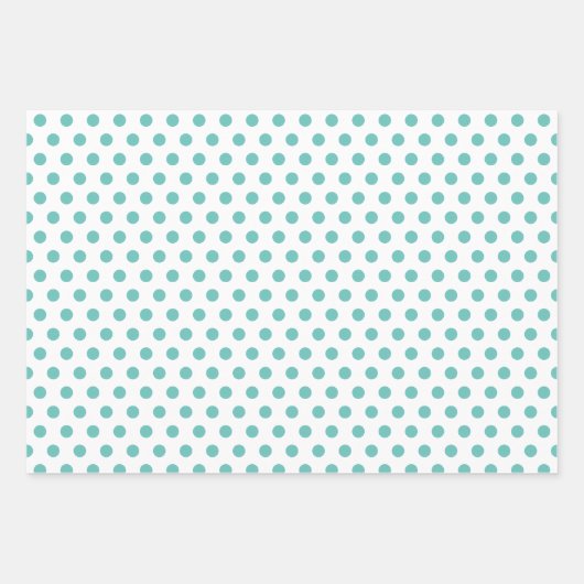 Polka Dots in Rosa, Blau und Lavendel Geschenkpapier Set (Vorderseite 3)
