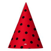 Polka Dots in Rot und Schwarz Partyhütchen (Links)