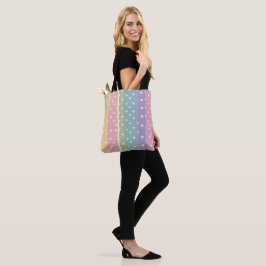 Polka dots in striped pastel shades tasche