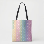Polka dots in striped pastel shades  tasche (Vorderseite)