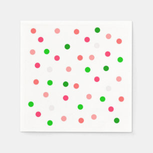 Polka Dots in Watermelon Colors Serviette