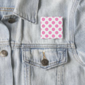 Polka-Dots in Weiß und Rosa Button (Beispiel)