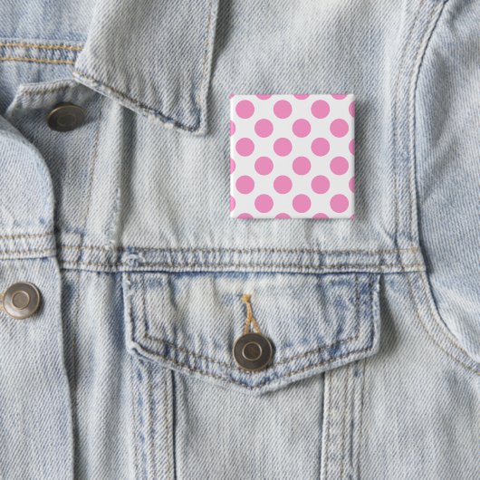 Polka-Dots in Weiß und Rosa Button (Beispiel)