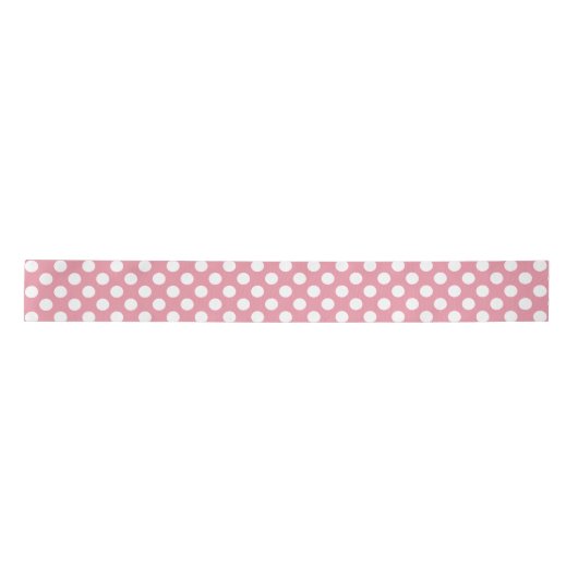 Polka-Dots in Weiß und Rosa Satinband (Vorderseite)