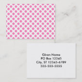 Polka-Dots in Weiß und Rosa Visitenkarte (Vorne/Hinten)