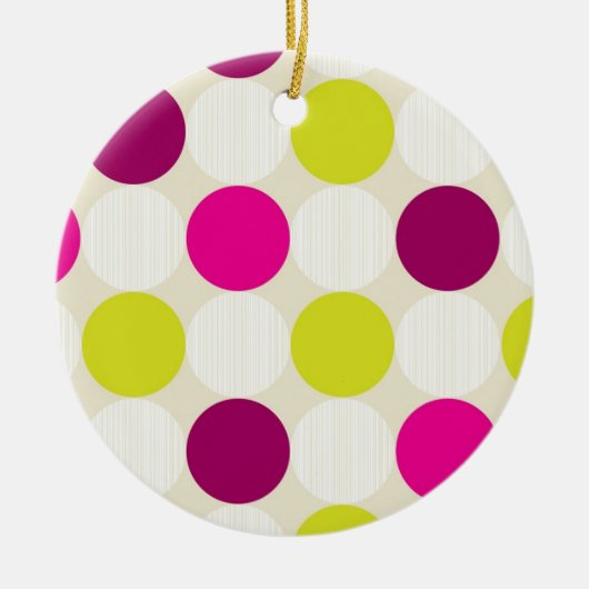 Polka Dots Keramik Ornament (Vorne)