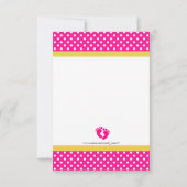 Polka Dots - Kinderdusche Einladung (Rückseite)