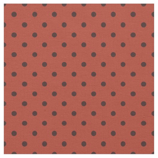 Polka Dots Kleines Muster Rust Stoff (Nahaufnahme)