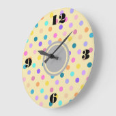 Polka dots Konfetti Farben Acrylwanduhr Große Wanduhr (Winkel)