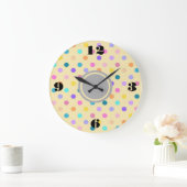 Polka dots Konfetti Farben Acrylwanduhr Große Wanduhr (Zuhause)