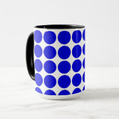 Polka Dots -Königsblau Tasse (Vorderseite Links)