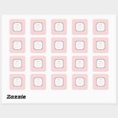 Polka Dots Labels oder Geschenkkleber Quadratischer Aufkleber (Blatt)