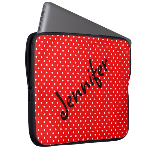 Polka dots laptopschutzhülle (Vorne Rechts)