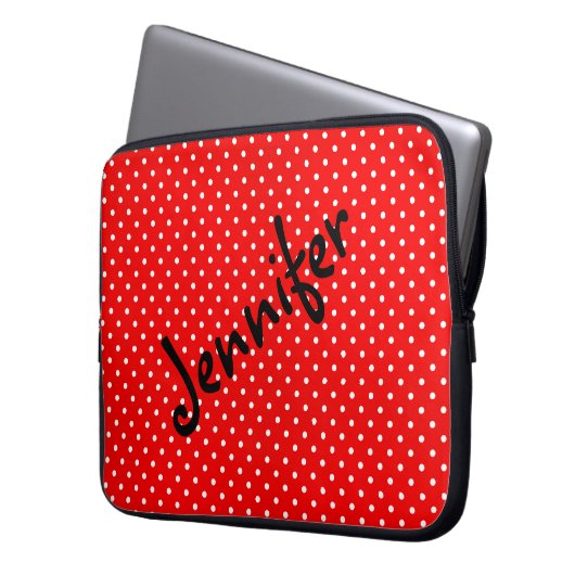Polka dots laptopschutzhülle (Vorderseite Links)
