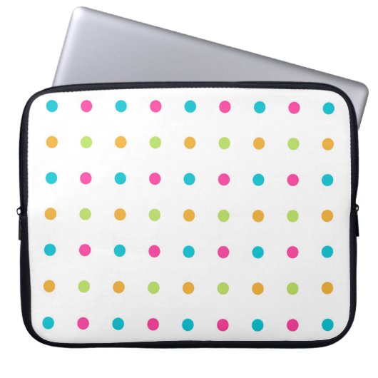 Polka Dots Laptopschutzhülle (Vorderseite)