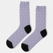 Polka Dots Lavender Cream Polka Pattern Socken (Linkes Detail)