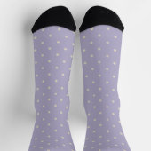 Polka Dots Lavender Cream Polka Pattern Socken (Oben)