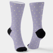 Polka Dots Lavender Cream Polka Pattern Socken (Gewinkelt)