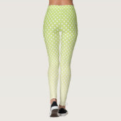 Polka Dots Lemon Grüne Leggings (Rückseite)