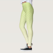 Polka Dots Lemon Grüne Leggings (Links)