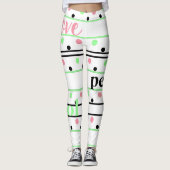 Polka Dots Liebe Monogramm Leggings (Vorderseite)