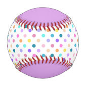 Polka dots lila Mädchen regieren Brauch-Baseball Baseball (Vorderseite)
