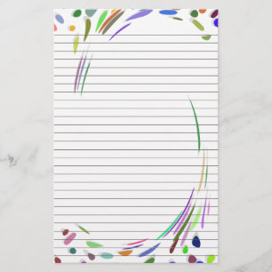 Polka Dots Lined Paper for Notes Stationery Briefpapier