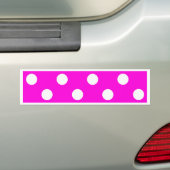 Polka dots magenta #FF00DC Autoaufkleber (Auf Auto)