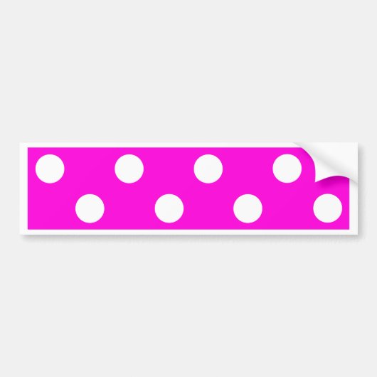 Polka dots magenta #FF00DC Autoaufkleber (Vorne)