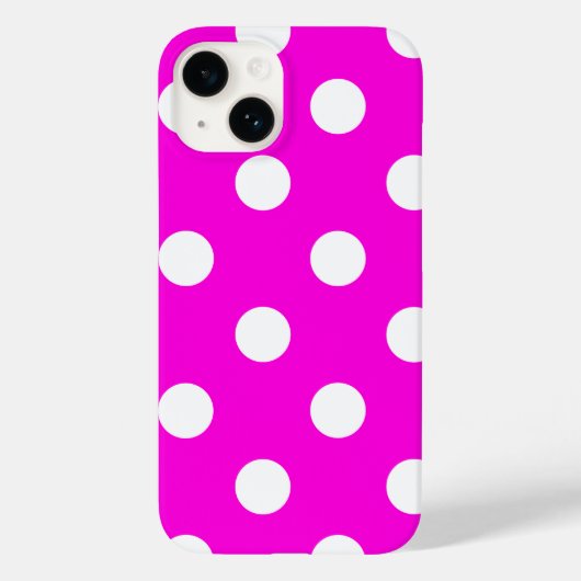 Polka dots magenta #FF00DC Case-Mate iPhone Case (Rückseite)