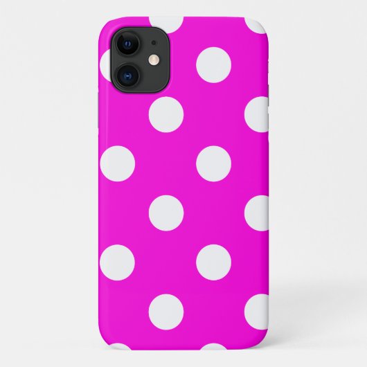 Polka dots magenta #FF00DC Case-Mate iPhone Case (Rückseite)