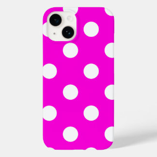 Polka dots magenta #FF00DC Case-Mate iPhone 14 Hülle
