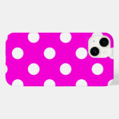 Polka dots magenta #FF00DC Case-Mate iPhone Hülle (Rückseite (Horizontal))