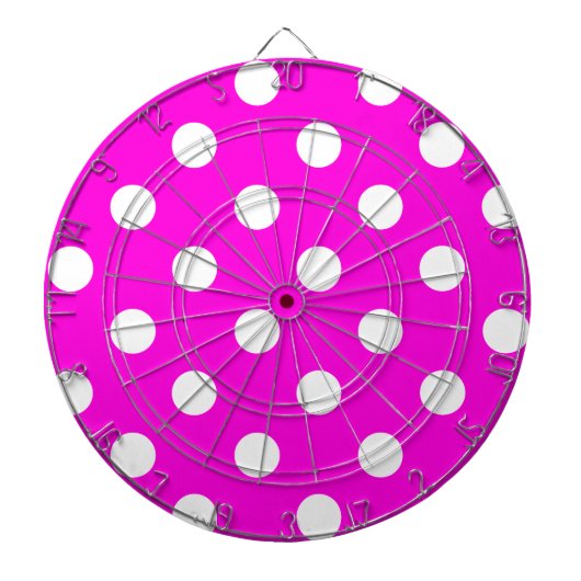 Polka dots magenta #FF00DC Dartscheibe (vorne)
