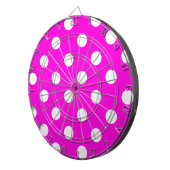 Polka dots magenta #FF00DC Dartscheibe (Vorderseite rechts)