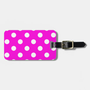 Polka dots magenta #FF00DC Gepäckanhänger